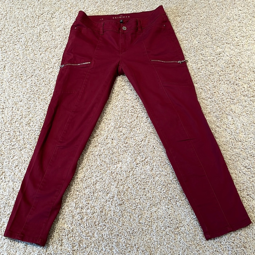 NWOT - White House Black Market Red Ankle Jeans